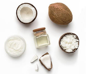 Unpretentious Coconut Oil label highlights food grade and non-hydrogenated clarity.