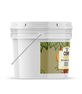 Unpretentious corn starch bulk bucket lid close highlights freshness preservation for bulk storage.