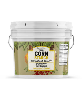 Unpretentious corn starch bulk bucket pour facilitates easy portioning for cooking and cleaning.