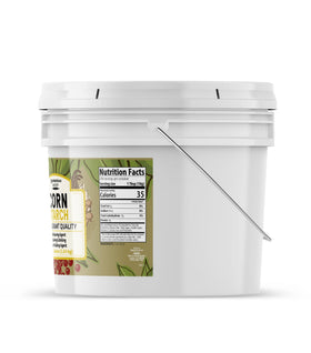 Unpretentious corn starch bulk bucket powder texture ready for bulk baking and sauce thickening.