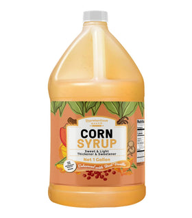 Unpretentious corn syrup bottle pour for smooth glaze and sweetness.