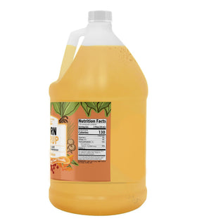 Unpretentious corn syrup jug with twist-off cap for easy pouring.