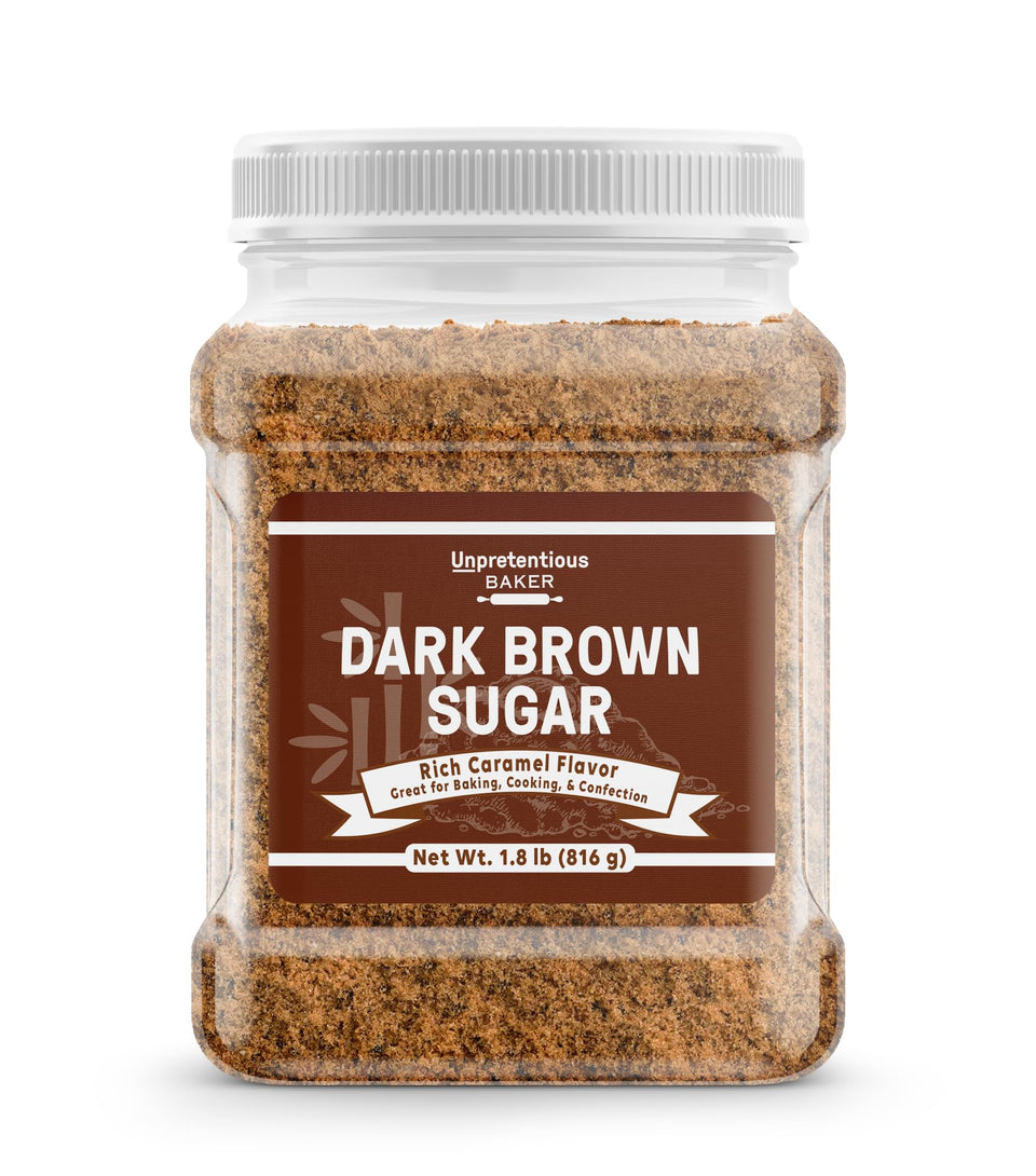 Unpretentious dark brown sugar pack front for baking with rich caramel notes.