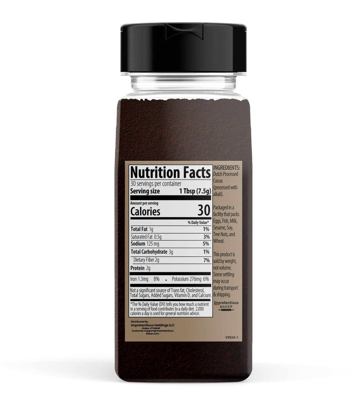 Unpretentious Dutch processed cocoa powder close-up highlighting smooth alkali-treated flavor