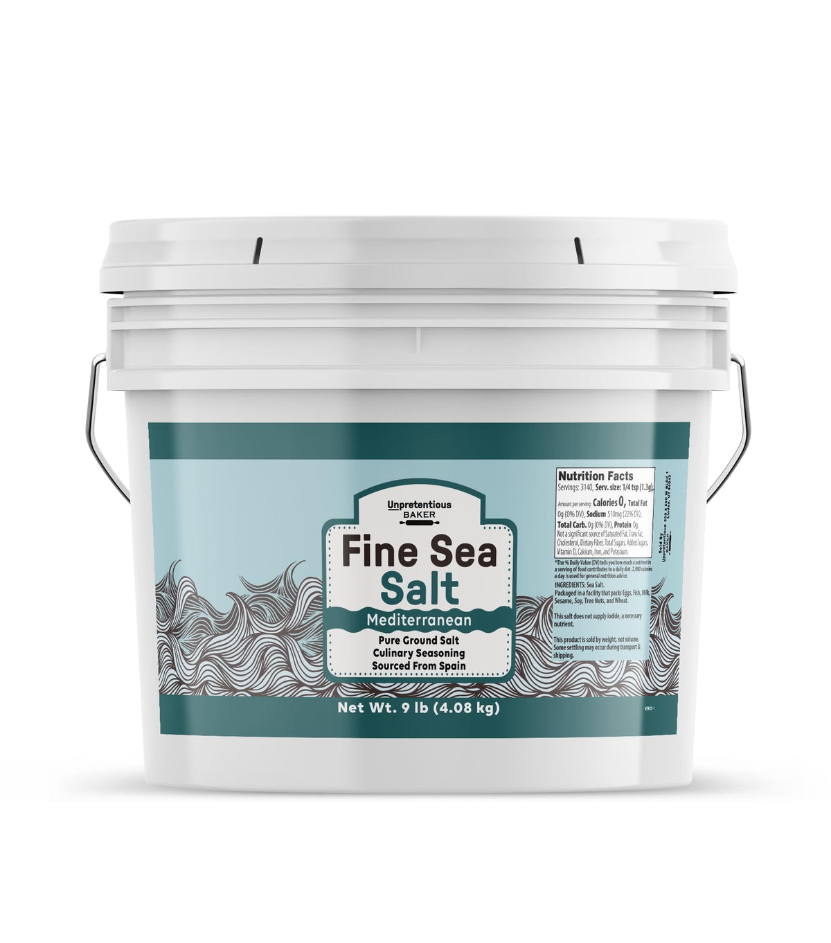 Unpretentious Fine Sea Salt 1 Gallon Bottle with crystals for versatile cooking