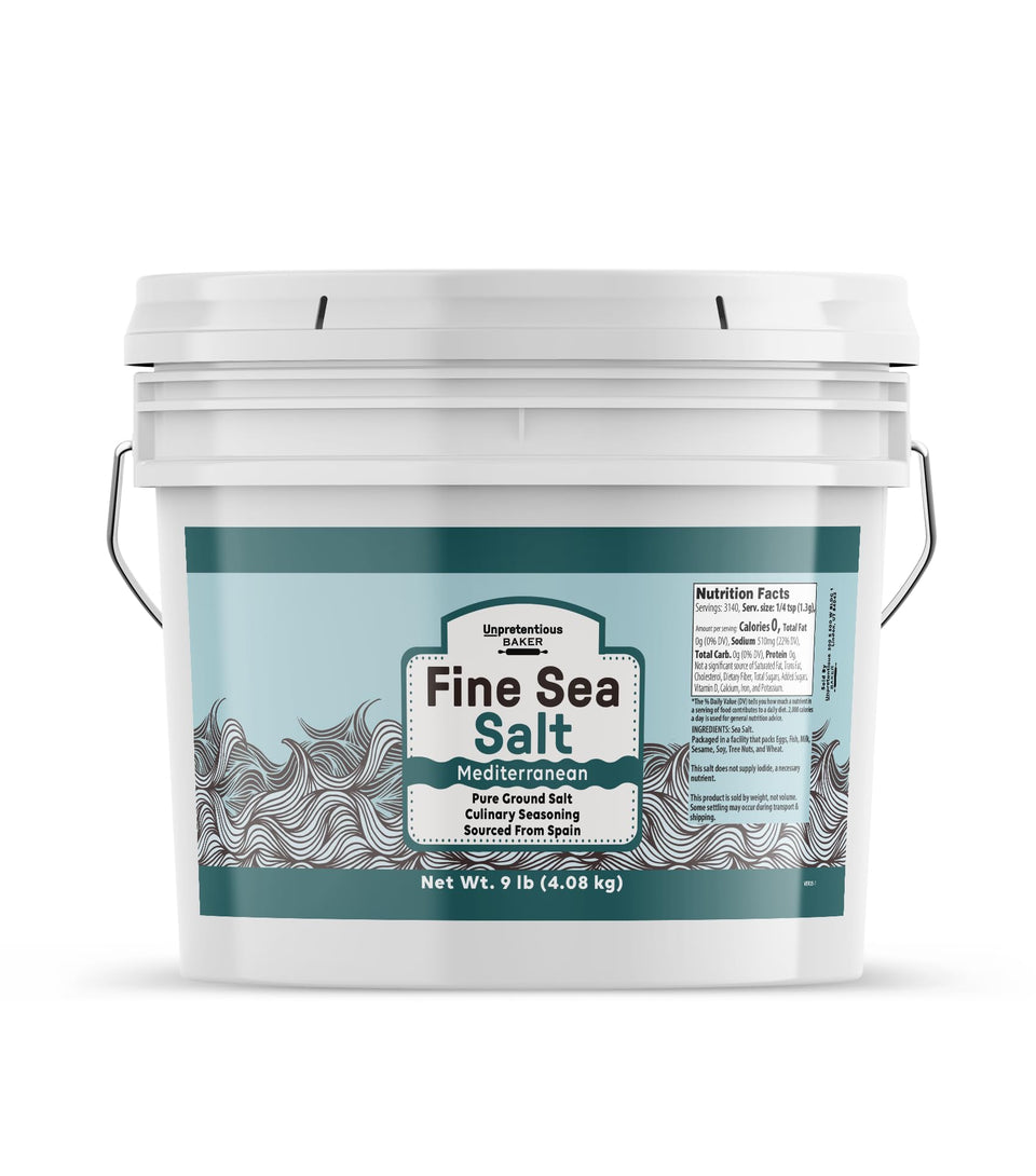 Unpretentious Fine Sea Salt 1 Gallon Bottle with crystals for versatile cooking