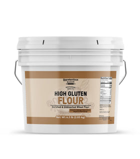 Unpretentious High Gluten Flour bulk pail ready for large-batch bread baking