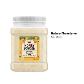 Close-up of Unpretentious Honey Powder’s fine texture.