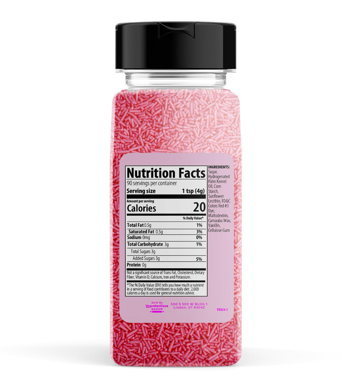Unpretentious Pink Sprinkles add ice cream topping with soft sweetness and cheerful flair.