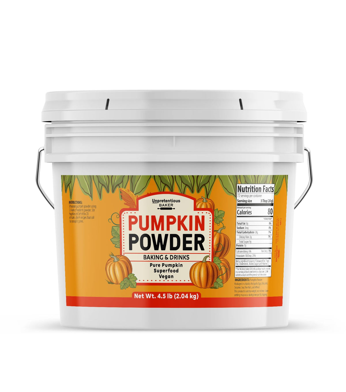 Unpretentious Pumpkin Powder bulk bag ready for high-volume baking and meal prep.