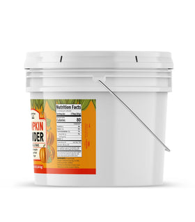 Unpretentious Pumpkin Powder jar pour for quick, convenient scooping and use.