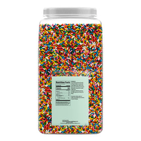 Unpretentious Rainbow Sprinkles used for cake decorating and color enhancement