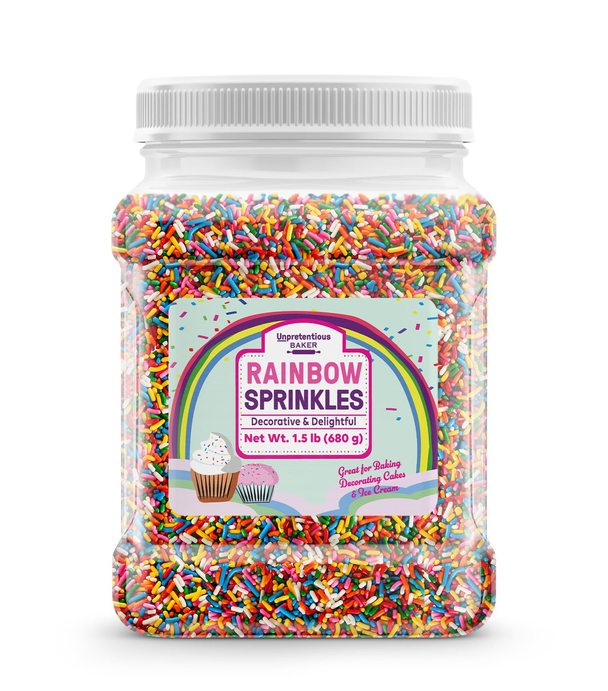 Unpretentious Rainbow Sprinkles bottle pour for cake decorating and topping