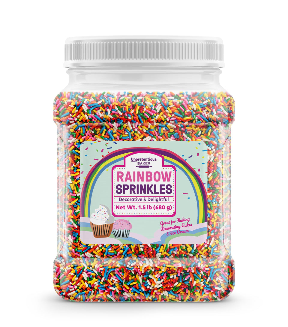 Unpretentious Rainbow Sprinkles bottle pour for cake decorating and topping