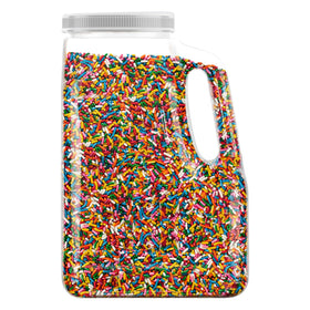 Unpretentious Rainbow Sprinkles as a topping on ice cream and desserts