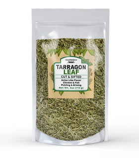 Unpretentious Tarragon bag closeup showing bright herb aroma for fresh salads.