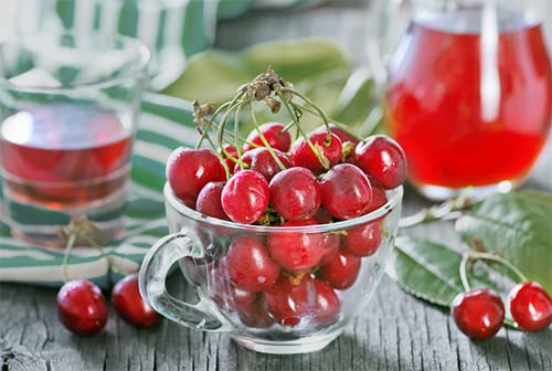 Unpretentious Tart Cherry Powder added to smoothie bowl shows vibrant color.