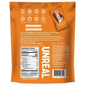 Individually wrapped UNREAL bars in resealable bag ideal for lunchboxes.