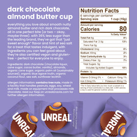 UNREAL complete variety pack display, showcasing six snacks.