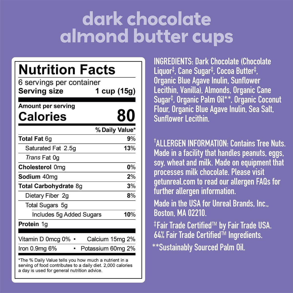 UNREAL Dark Chocolate Peanut Gems bag with crunchy peanut pieces
