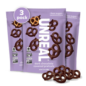 UNREAL dark chocolate pretzels pack-3 serve for sharing