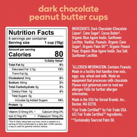 UNREAL Peanut Butter Cups bag highlighting creamy filling and chocolate