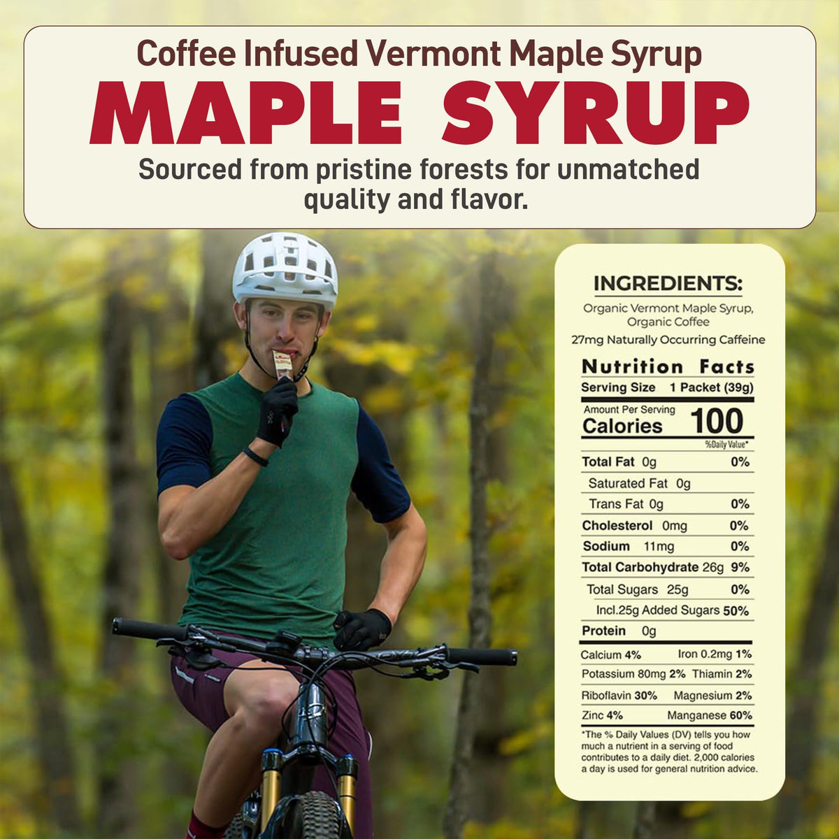 Untapped syrup served in a cup, ready for a post-run pick-me-up.