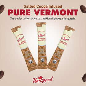 Untapped maple syrup pour-action emphasizing smooth cocoa flavor.