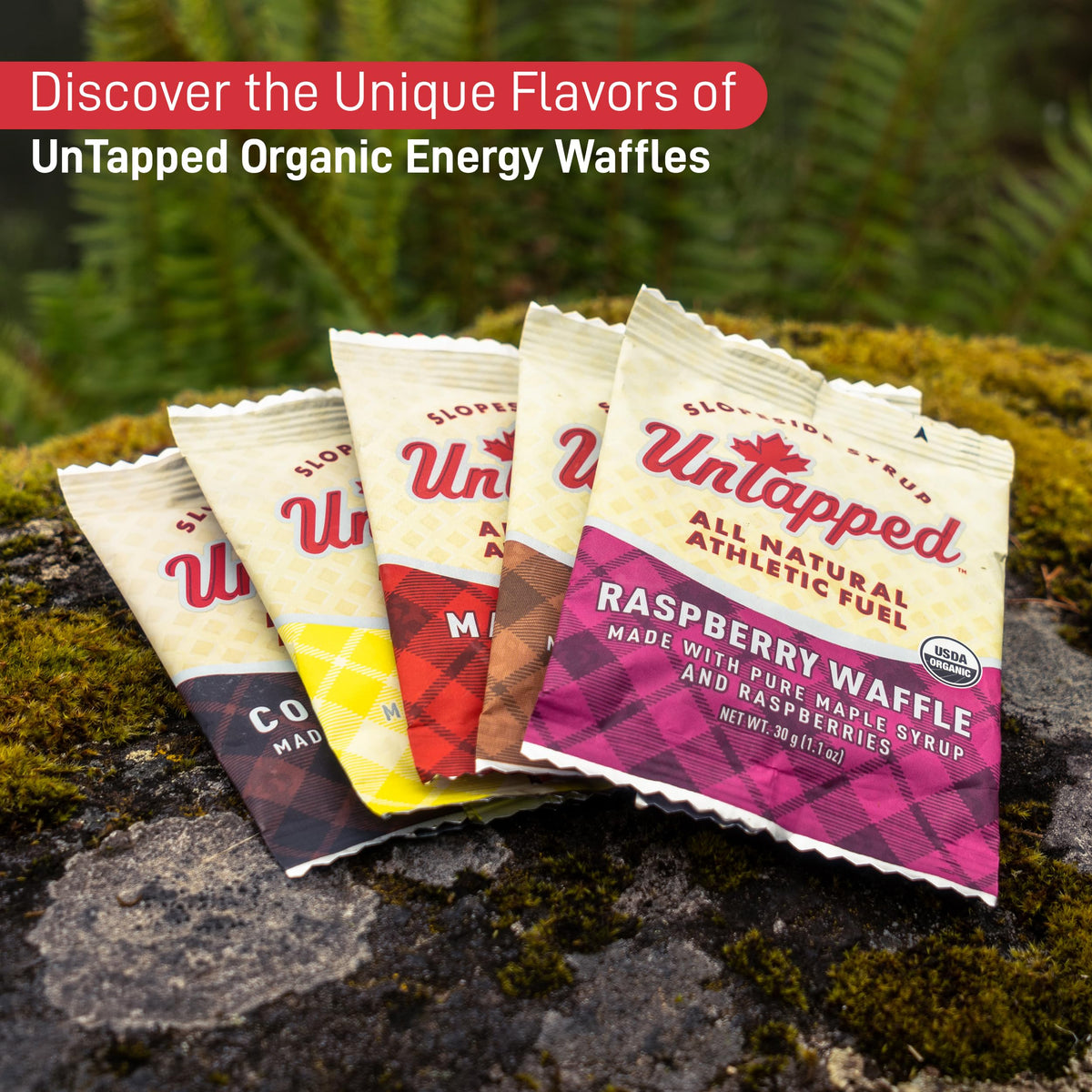 Untapped Maple Waffles offer sustained energy with low glycemic carbs.