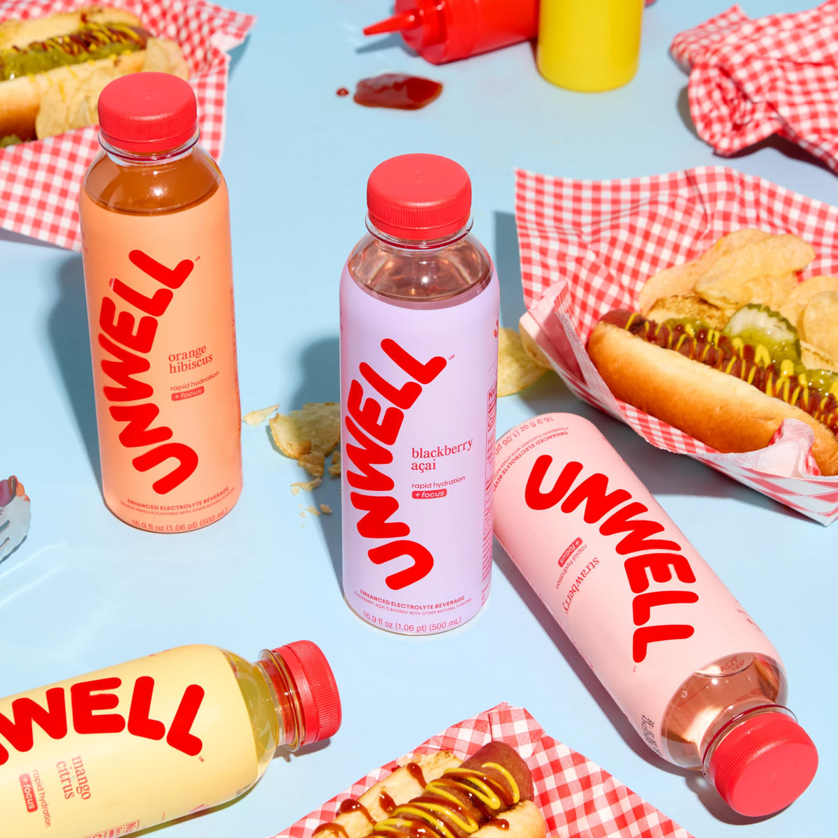 Unwell Hydration 12-pack packaging ready for fridge or gym bag.