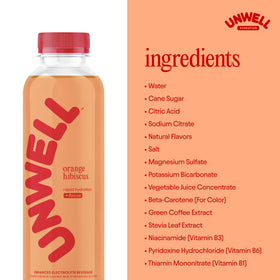 Unwell Hydration green coffee extract graphic hints at gentle focus boost.