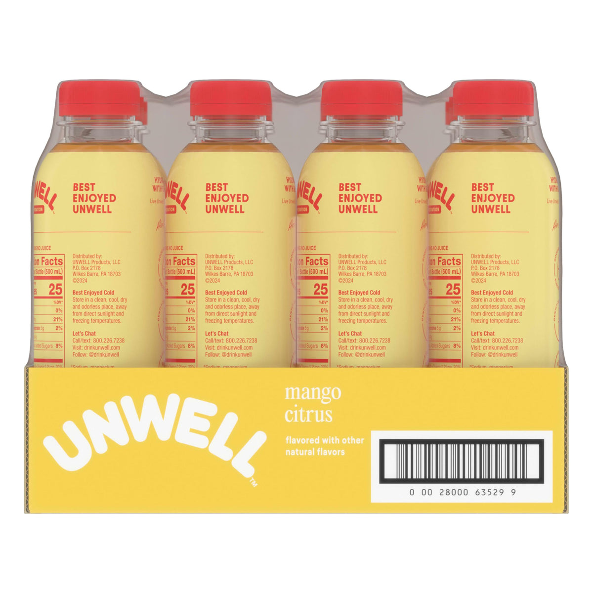 Unwell Hydration green coffee extract note supports gentle focus.