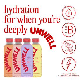 Unwell Hydration ice-cold bottle ready for workout hydration.