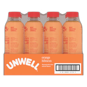 Unwell Hydration hibiscus and orange visual conveys natural flavor for a refreshing sip.