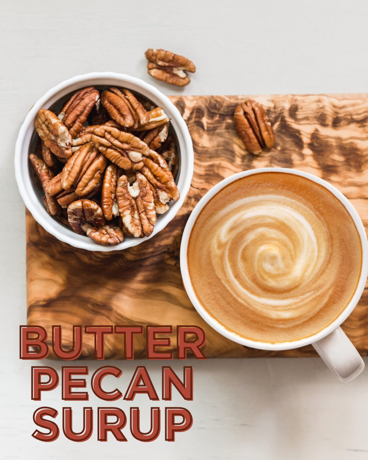 Close-up of Upouria Butter Pecan ingredients showing premium flavoring.