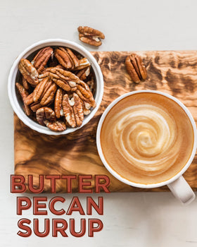 Close-up of Upouria Butter Pecan ingredients showing premium flavoring.