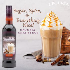 Upouria Chai Syrup packaging side indicating two-bottle bundle.