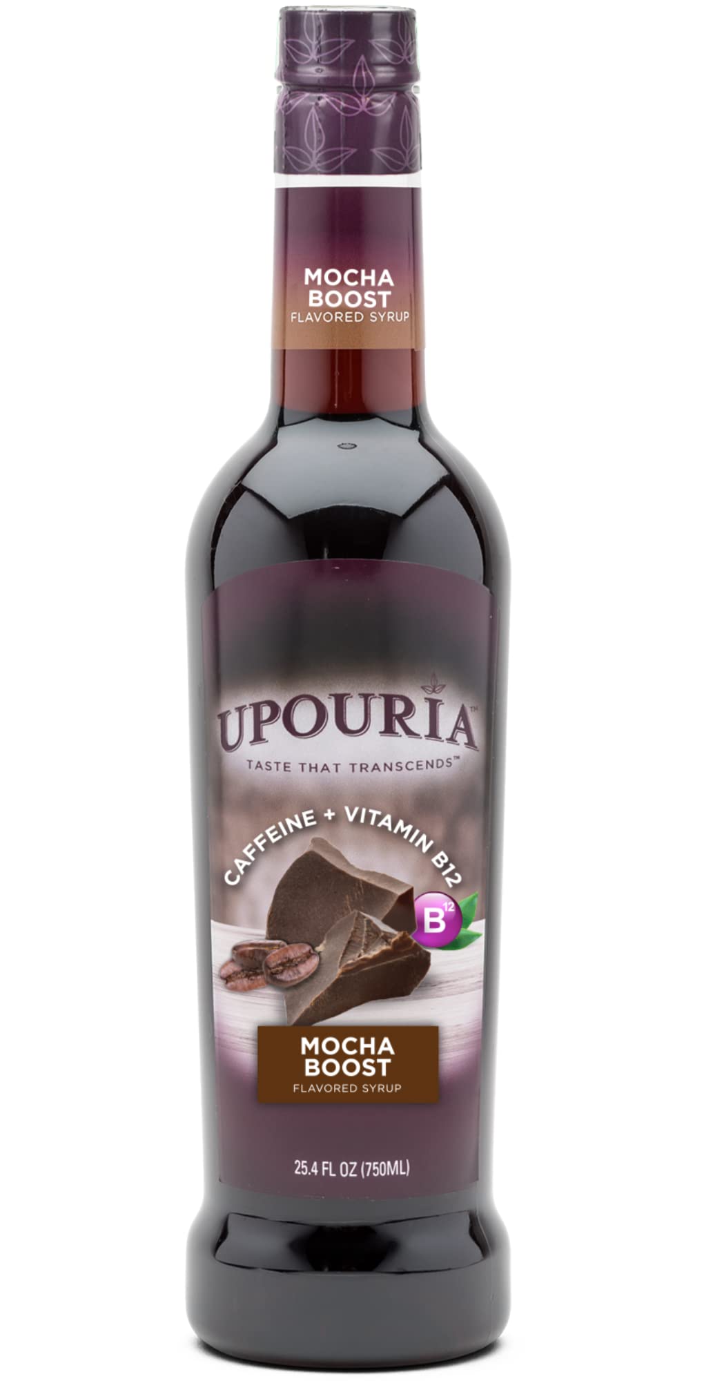 Upouria Mocha Boost syrup pump demonstrates easy 8 mL dispenses for precise addition.