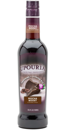Upouria Mocha Boost syrup pump demonstrates easy 8 mL dispenses for precise addition.