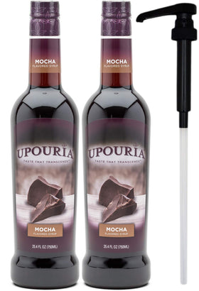 Upouria mocha coffee syrup bottle 750ml pack 2 for versatile home use