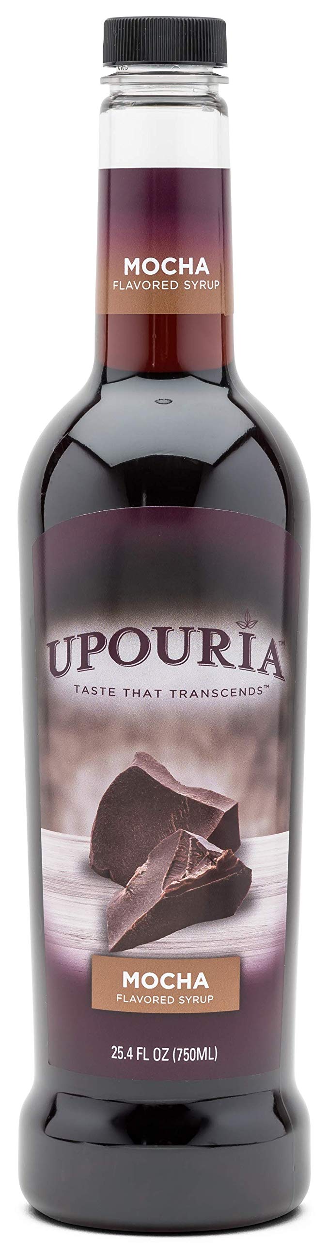 Upouria mocha coffee syrup pump ready for mess-free dispensing