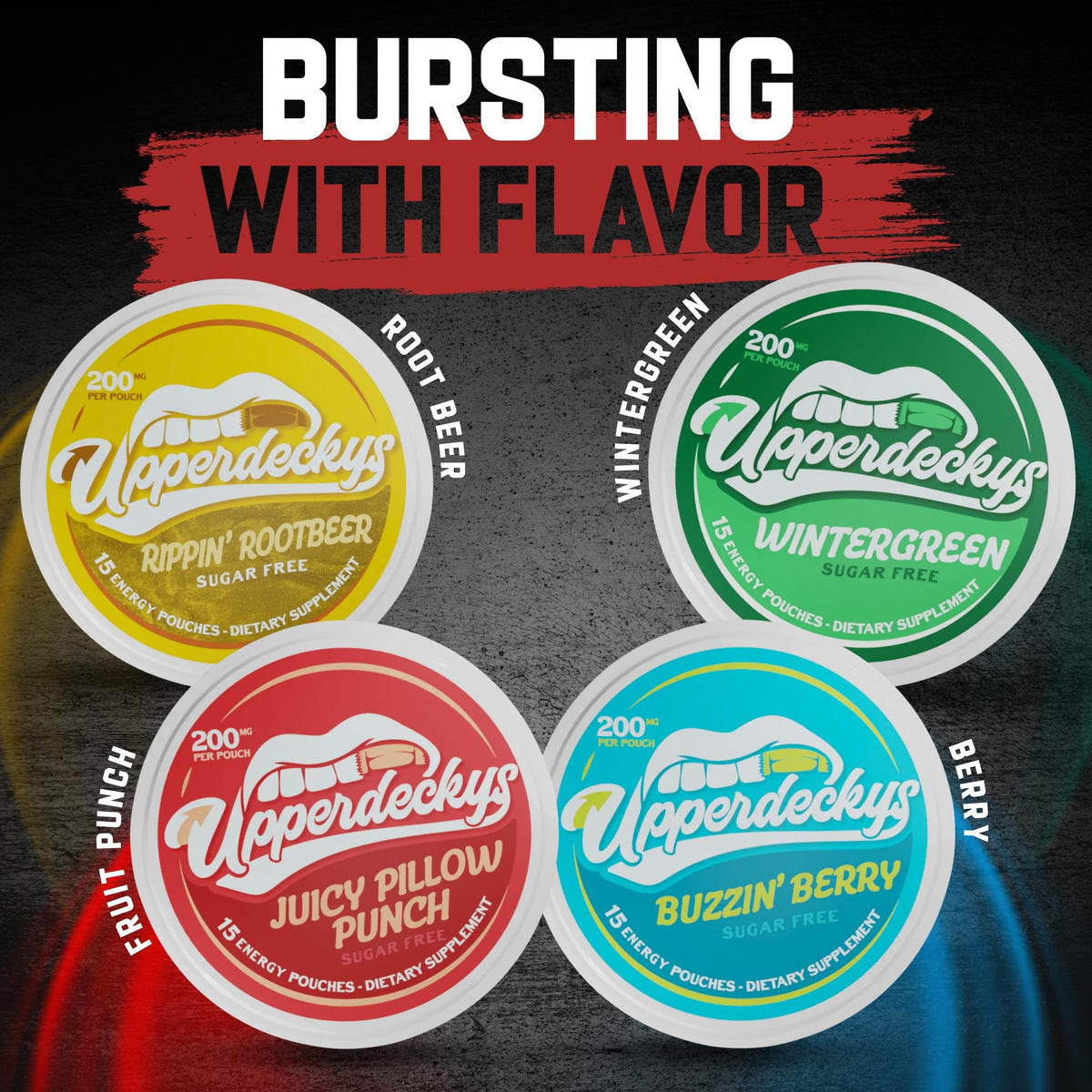 Upperdeckys dip alternative energy pouches ideal for workouts.