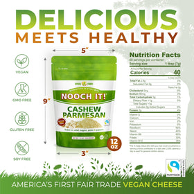 Cashew-based NOOCH IT topping adds protein-rich flavor to salads.