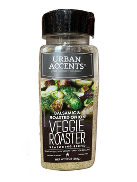 Urban Accents Balsamic Roasted Onion Veggie Roaster jar on countertop for flavorful roasting