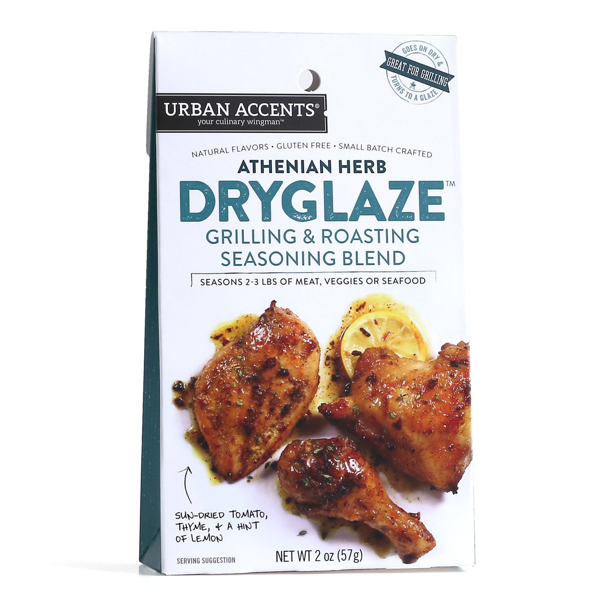 Urban Accents Dryglaze Athenian Herb bottle showcasing a ready-to-glaze finish for chicken.