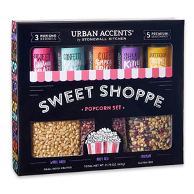 Urban Accents Movie Night kernels varieties display featuring three gourmet kernels for gifting.