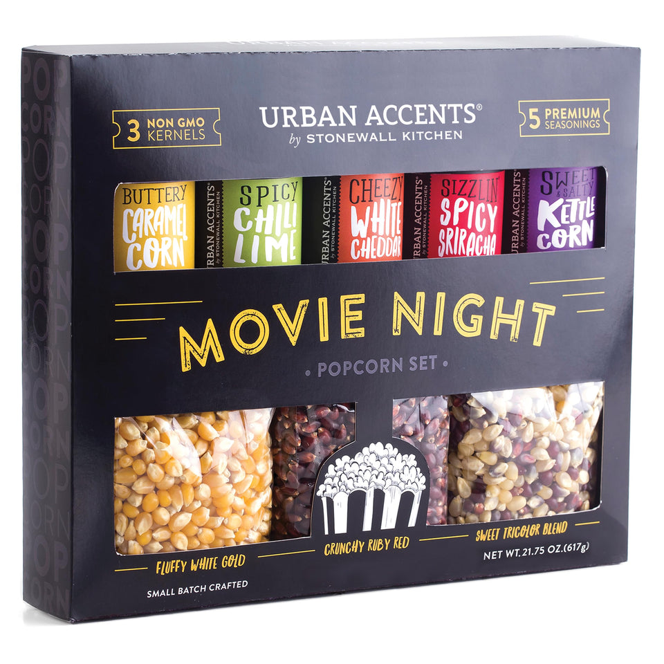 Urban Accents Movie Night Gift Set in gift box, perfect party snack idea.