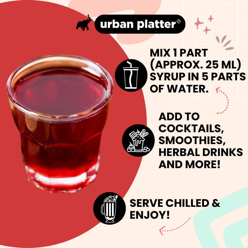 Urban Platter Kokum Syrup with soda creates refreshing fizz