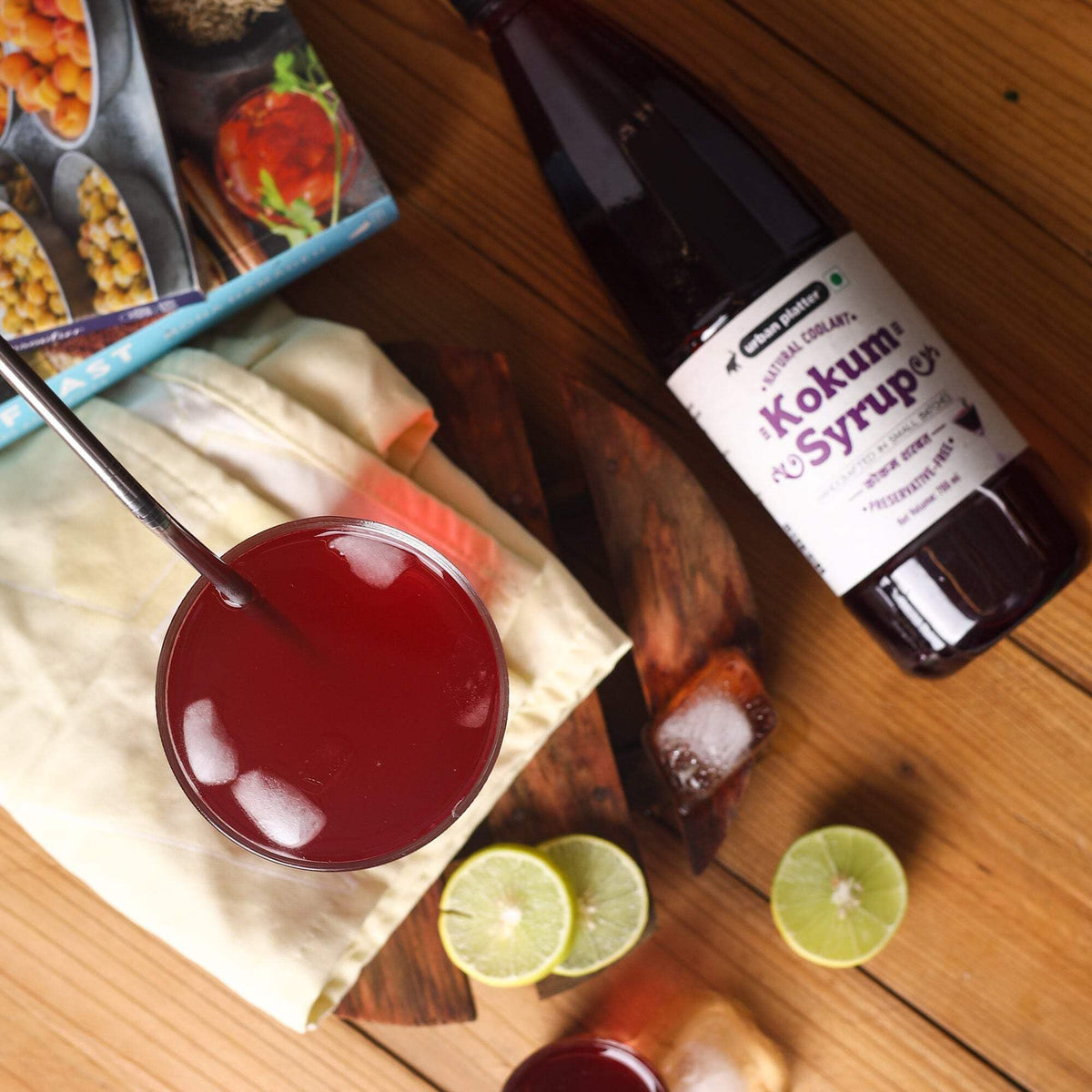 Urban Platter Kokum Syrup bottle displayed for pantry use