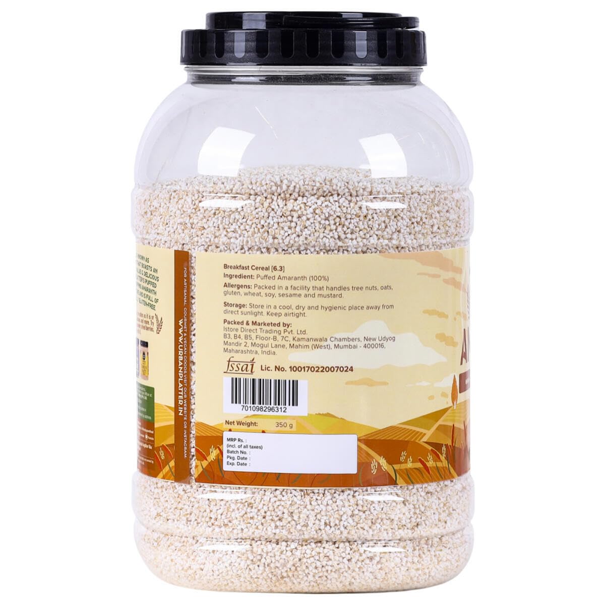 Urban Platter puffed amaranth breakfast adds light texture